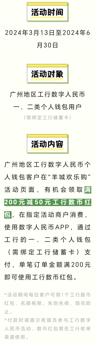 广州中国工商银行“羊城欢乐购”，数币满200减50